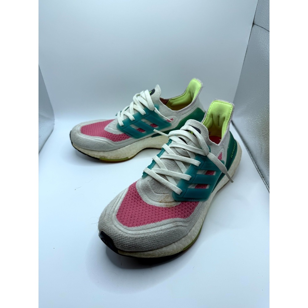 Adidas UltraBoost 21 S23845 Womens 7 Sneaker White Tint Rose Tone Running Shoes